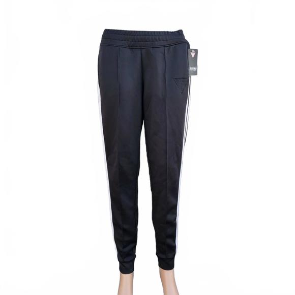 NEW GUESS women's stripe jogging pants in black - Picture 1 of 3